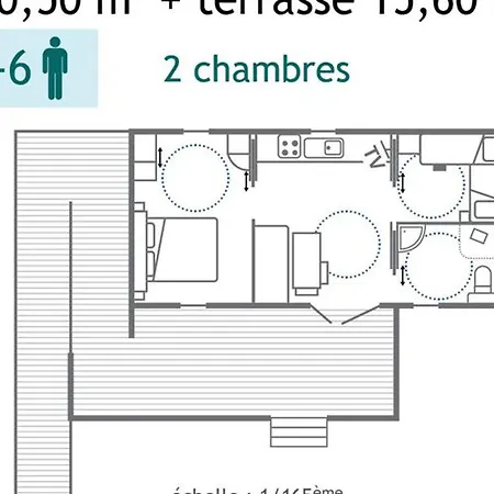 Mobil 6 Pers Pmr Avec Terrasse A - Api-1-52-343 *