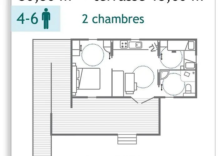 Mobil 6 Pers Pmr Avec Terrasse A - Api-1-52-343 *